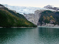 Glaciar junto al Canal del Beagle
